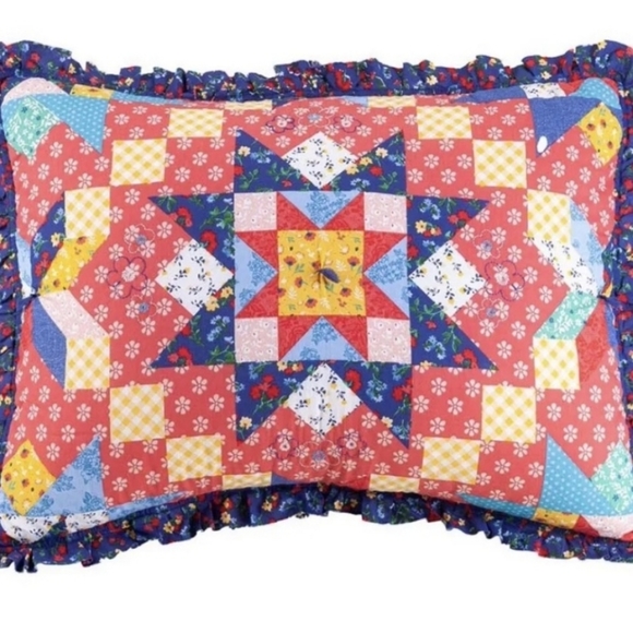 The Pioneer Women Set of 2 Starlight Patchwork King Size Pillow Shams. NWT - Picture 2 of 3